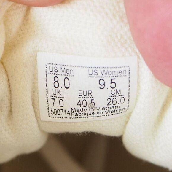 Vans Old Skool Checkerboard Skate Shoes Black / Cream Women's 9.5 - Picture 10 of 11